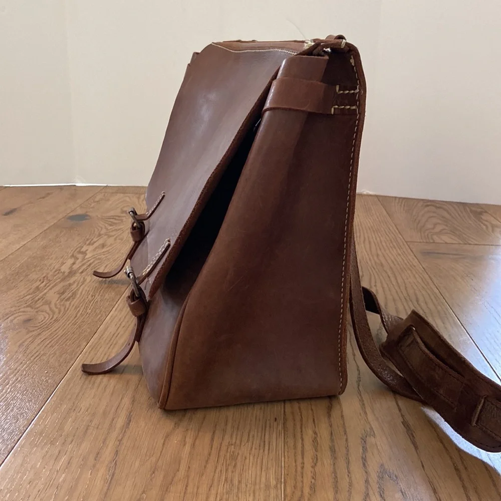 J. Crew Leather Messenger Bag